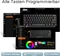 RK Royal Kludge RK61 60% Wireless, weiß, LEDs RGB, hot-swap, RK BROWN, USB/Bluetooth, DE Vorschaubild