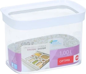 Emsa Optima rechteckig Aufbewahrungsbehälter 1l weiß