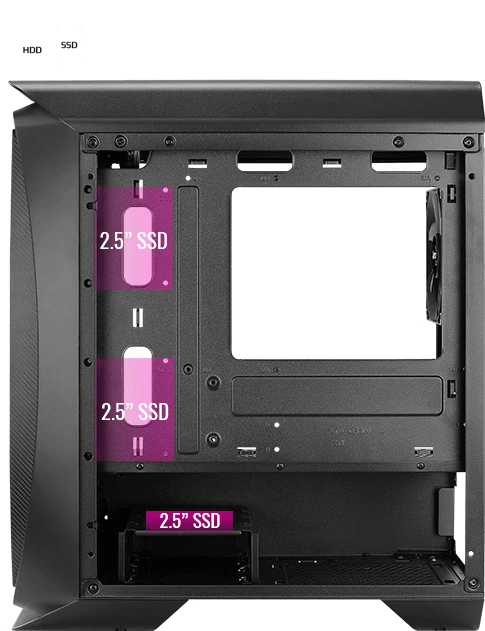 AeroCool Aero One Mini, weiß, Glasfenster