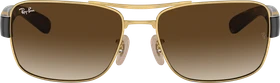 Ray-Ban RB3522 64mm gold/brown gradient