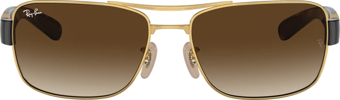 Ray-Ban RB3522 64mm gold/brown gradient