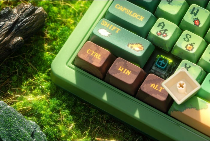 8BitDo Retro 87 Mechanical Keyboard, Forest Wonder, grün, Core Green Tactile, USB/Bluetooth, US
