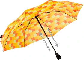 EuroSchirm Light Trek Automatic Schirm gelb/orange kariert