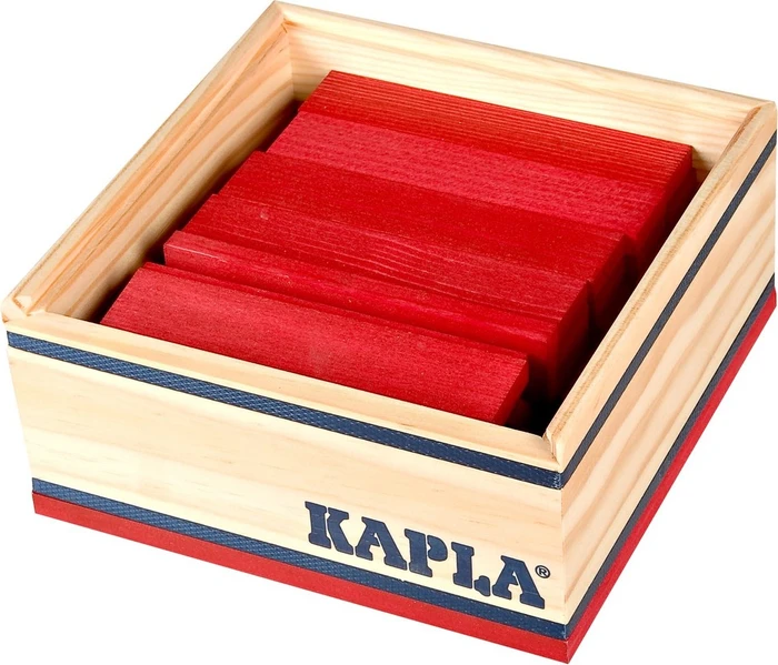 Kapla Quadrat Box rot, 40-tlg.