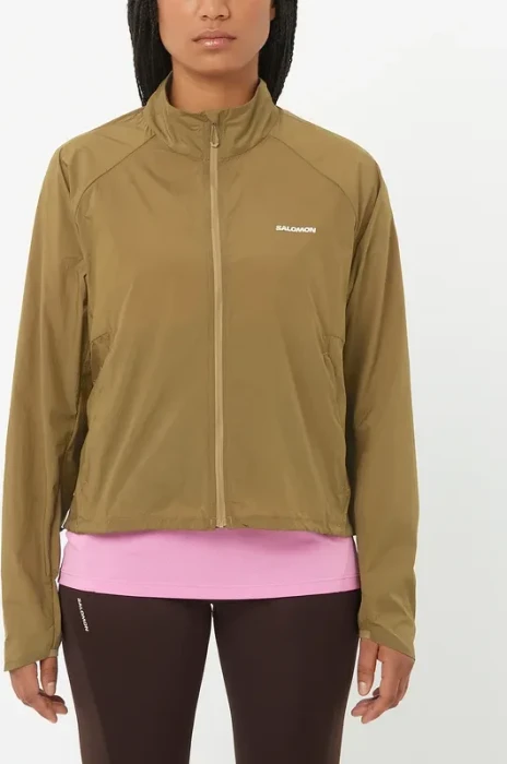 Salomon SHAKEout Fly Laufjacke brilliant olive (Damen)