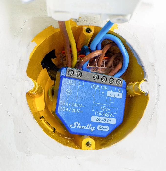 Shelly 1 Gen4, 1-Kanal, 16A, Unterputz, Schaltaktor, 2er-Pack