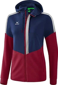 Erima Squad mit Kapuze Trainingsjacke new navy/bordeaux/silver grey (Damen)