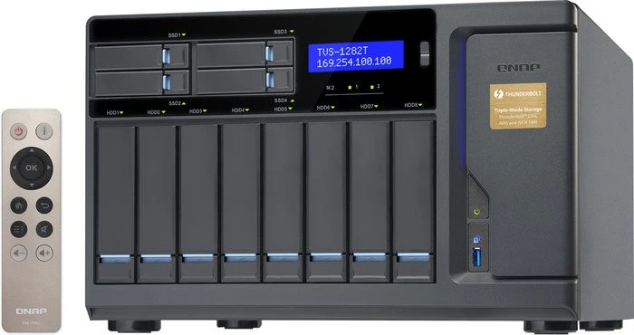 QNAP TVS-1282T-i7-32G, 32GB RAM, 2x RJ-45 10GBase-T, 4x RJ-45 1000Base-T
