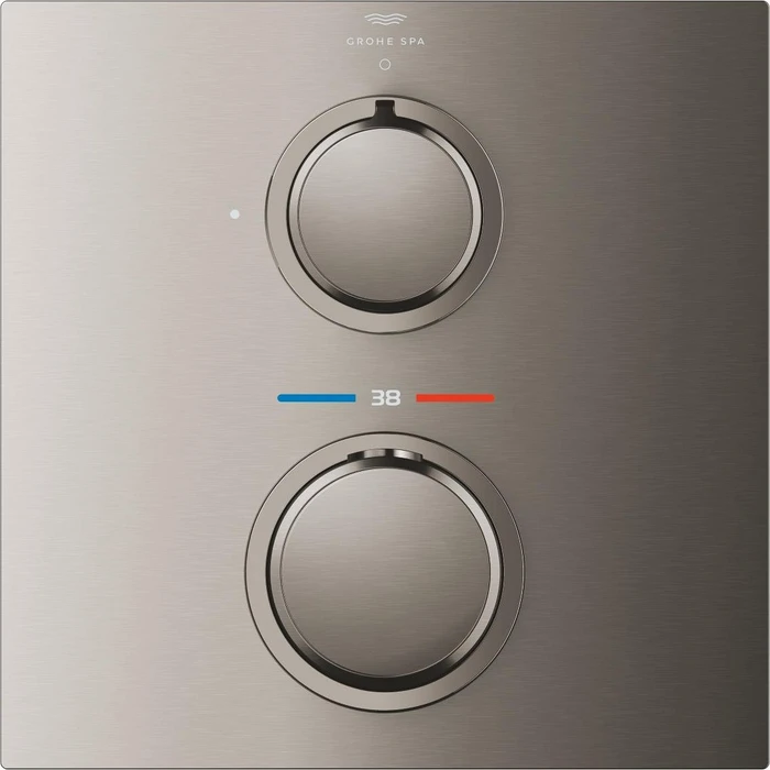 Grohe Allure Unterputz-Thermostat mit 1 Absperrventil hard graphite gebürstet