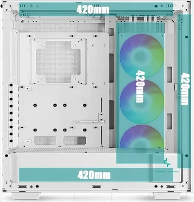 DeepCool Morpheus WH, weiß, Glasfenster
