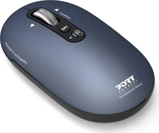 Port Designs Pure Mac Bluetooth Rechargeable Mouse, Inky Blue, Bluetooth