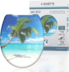 Schütte Duroplast WC-Sitz mit Absenkautomatik und Schnellverschluss carribean