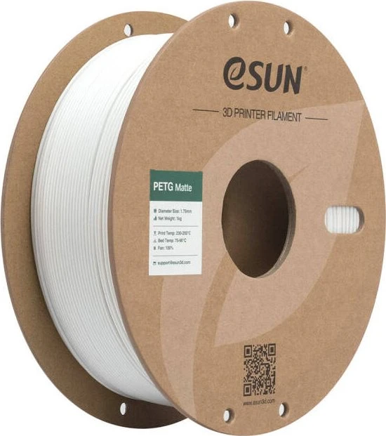 eSUN PETG-Matte, weiß, Spule, 1.75mm, 1.00kg