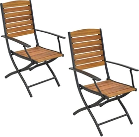 Merxx Santorin Klappsessel braun,   2 Stück