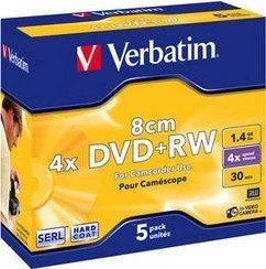 Verbatim DVD+RW 1.4GB, 4x, 5er Pack