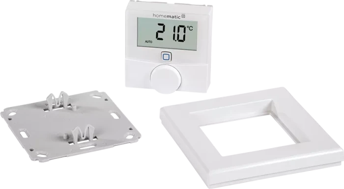 eQ-3 Homematic IP Wandthermostat mit Luftfeuchtigkeitssensor weiß, Funk-Wandthermostat