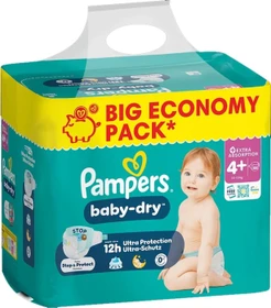 Pampers Baby-Dry Gr.4+ Einwegwindel, 10-15kg, 66 Stück