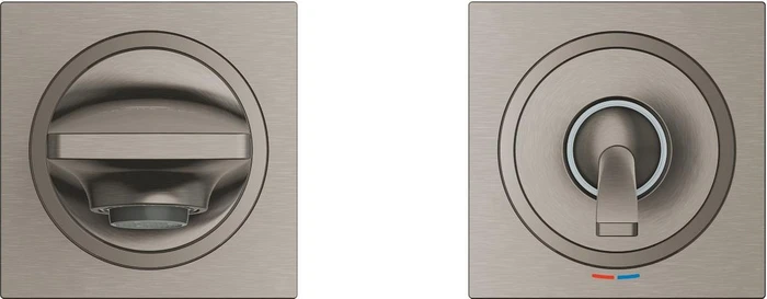 Grohe Allure 2-Loch-Waschtischbatterie hard graphite gebürstet