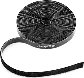 deleyCON Klett-Kabelbinder, 10mm, 5m, schwarz