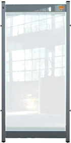 Nobo Premium Plus Schreibtisch-Trennwand modular aus durchsichtiger Folie, transparent/grau, 40x82cm
