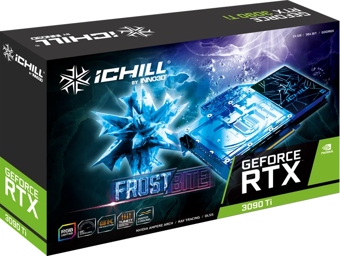 INNO3D GeForce RTX 3090 Ti iCHILL Frostbite, 24GB GDDR6X, HDMI, 3x DP