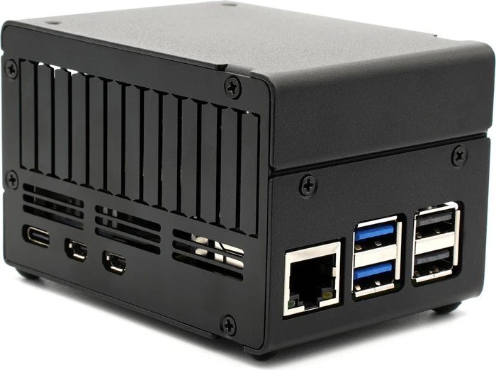KKSB Gehäuse für Raspberry Pi 5, Platz für Raspberry Pi HATs/Add-on Boards/Kühler, schwarz