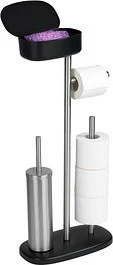 Wenko Rivazza WC-Garnitur schwarz Metall