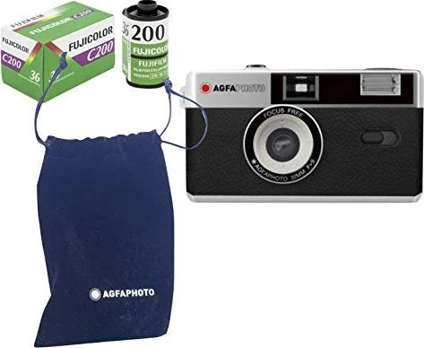 AgfaPhoto Reusable Photo Camera 35mm schwarz Set