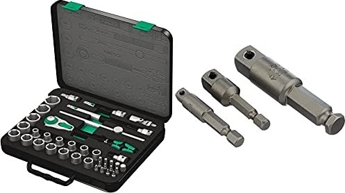 Wera 8100 SC 2 Zyklop Speed Bitset/Steckschlüsselsatz inkl. Koffer, 37-tlg.