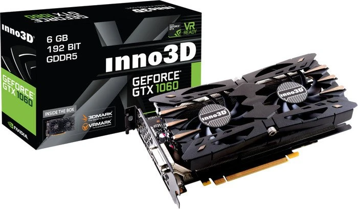 INNO3D GeForce GTX 1060 Twin X2, 6GB GDDR5, DVI, HDMI, 3x DP