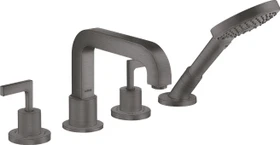 Hansgrohe Axor Citterio 4-Loch Wannenkombination mit Hebelgriff und Rosette brushed black chrome