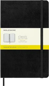 Moleskine Klassik Notizbuch, 130x210mm, kariert, fester Einband Large, schwarz, 240 Blatt