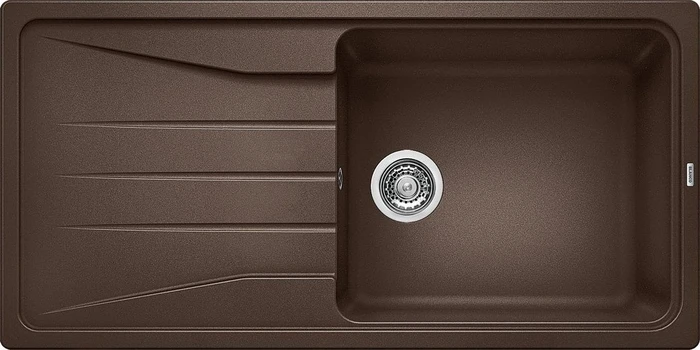 Blanco Sona XL 6S Einbau Becken reversibel mit Ablauffernbedienung cafe