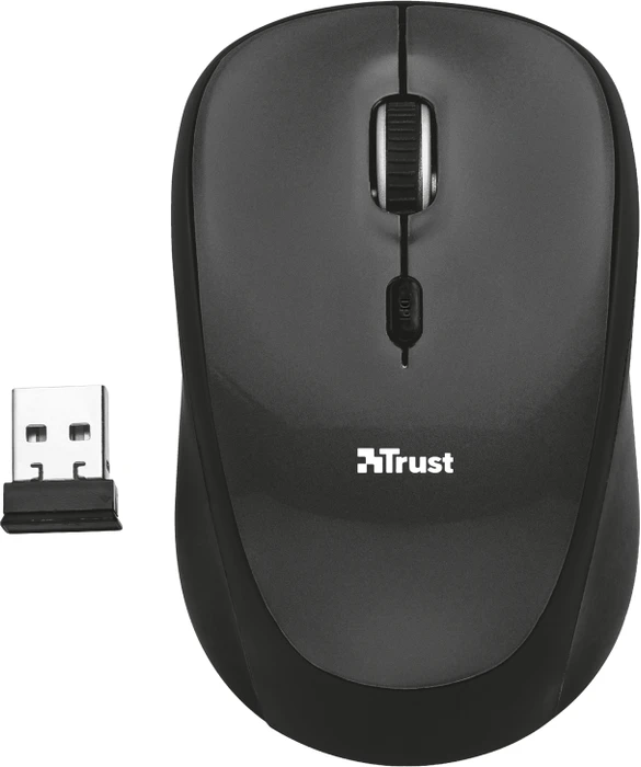 Trust Yvo Wireless Mouse Set mit Wendehülle für 15.6" Laptops, schwarz, USB