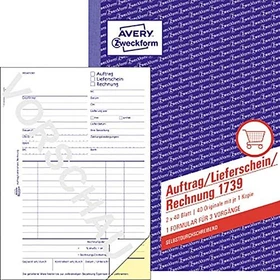 Avery-Zweckform Auftrag/Lieferschein/Rechnung, A5, 80 Blatt