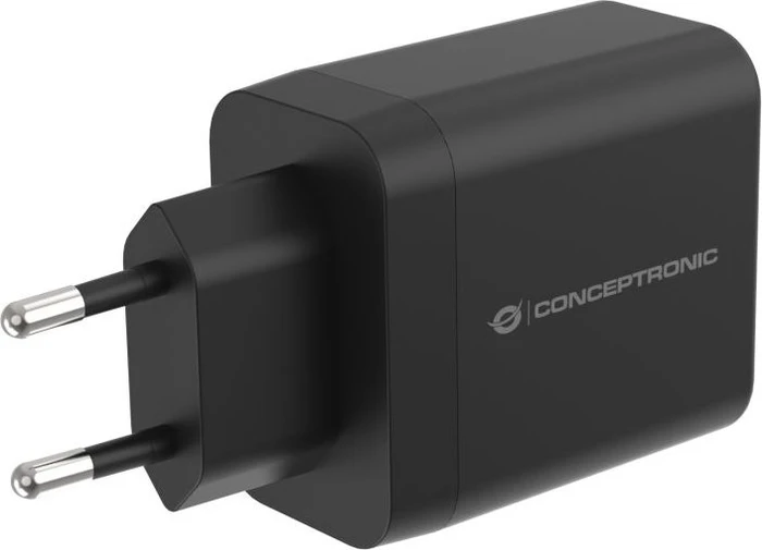 Conceptronic 2-Port 45W GaN USB-PD-Ladegerät schwarz