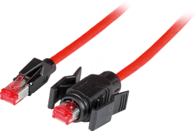 EFB Elektronik TM21 UC900 PUR Industrial-Patchkabel, Cat7/Cat6a, S/FTP, RJ-45/RJ-45, 5m, rot