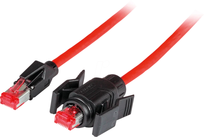 EFB Elektronik TM21 UC900 PUR Industrial-Patchkabel, Cat6a/Cat7, S/FTP, RJ-45 IP67 schwarz/RJ-45 schwarz