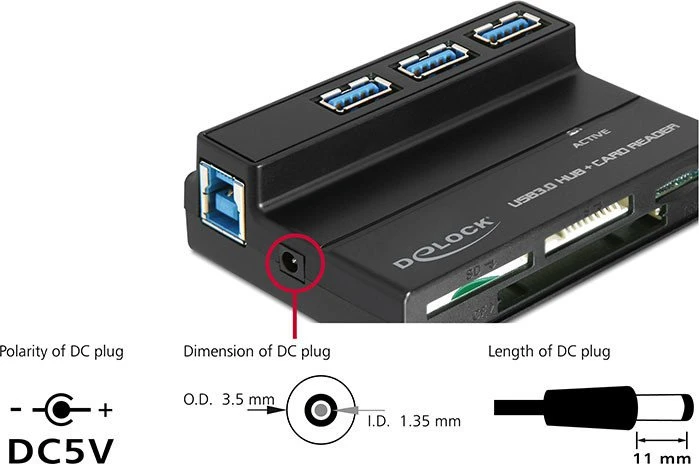 DeLOCK Multi-Slot-Cardreader, USB-B 3.0 [Buchse]