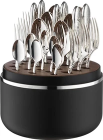 Robbe & Berking Martele The Box Besteck-Set 150g versilbert/frozen black, 24-tlg.