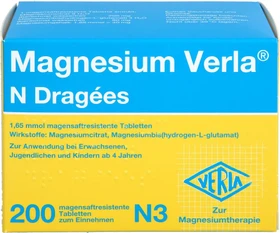 Magnesium Verla N Dragees, 200 Stück