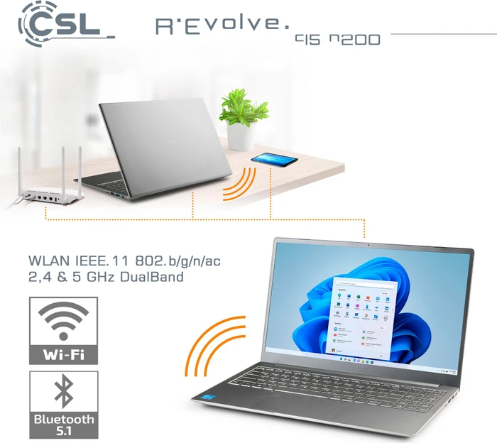 CSL-Computer R'Evolve C15 v3, N200, 32GB RAM, 500GB SSD, Windows 11 Home S, DE