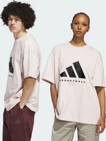 adidas Basketball genderneutral T-Shirt kurzarm putty mauve