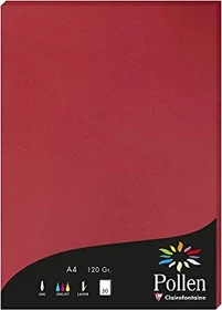 Clairefontaine Pollen Universalpapier intensivrot, A4, 120g/m², 50 Blatt