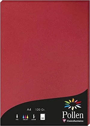 Clairefontaine Pollen Universalpapier intensivrot, A4, 120g/m², 50 Blatt