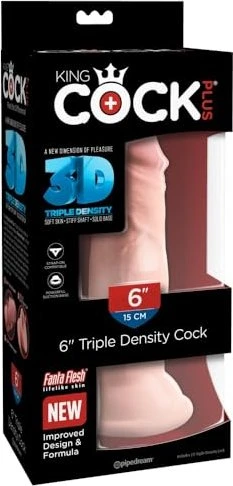 Pipedream King Cock Plus 6" Triple Density Cock flesh