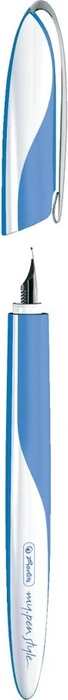 Herlitz my.pen style weiß/baltic blue, rechte Hand/linke Hand, mittel