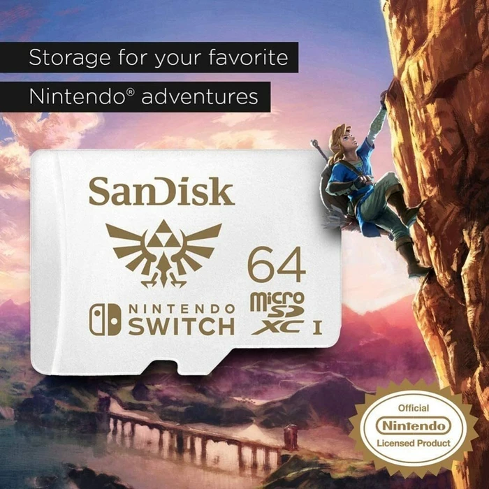SanDisk Nintendo Switch R100/W60 64GB, UHS-I U3, Class 10