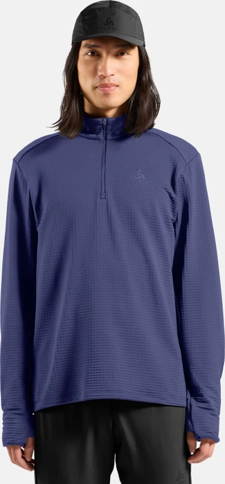 Odlo Essentials Thermal Half Zip Laufshirt langarm skipper blue (Herren)