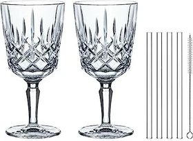 Nachtmann Noblesse Weingläser-Set inkl. Glastrinkhalme, 7-tlg.